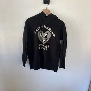 Uniqlo Keith Haring Black Hoodie